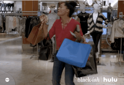 Feeling stressed shopping GIF
